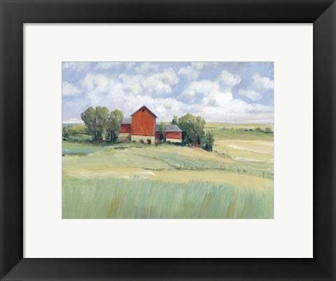 Framed Rural Farmland II Print