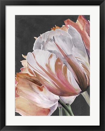 Framed Pastel Parrot Tulips III Print