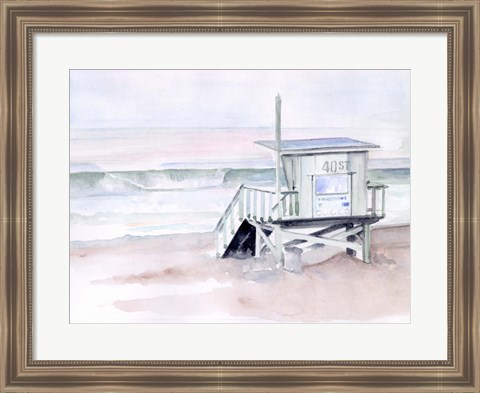 Framed Dawn Beach Break I Print