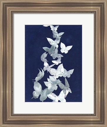 Framed Indigo Butterfly Falls II Print