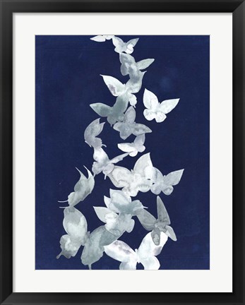 Framed Indigo Butterfly Falls II Print