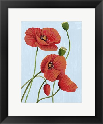 Framed Poppy Topple I Print