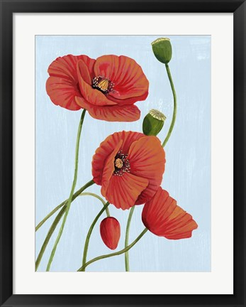 Framed Poppy Topple I Print