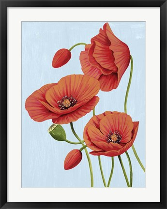 Framed Poppy Topple II Print