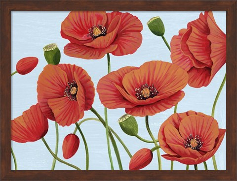 Framed Poppy Topple III Print