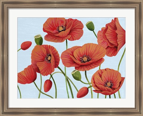 Framed Poppy Topple III Print