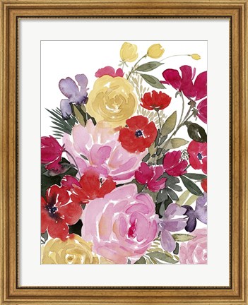 Framed Rainy Day Bouquet I Print