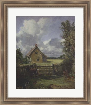 Framed Cottage in a Cornfield, 1833 Print