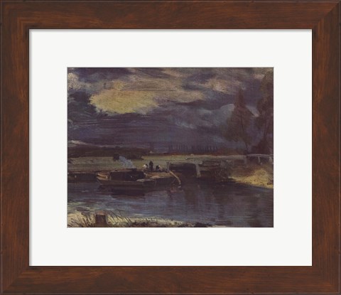 Framed Barges on the Stour Print