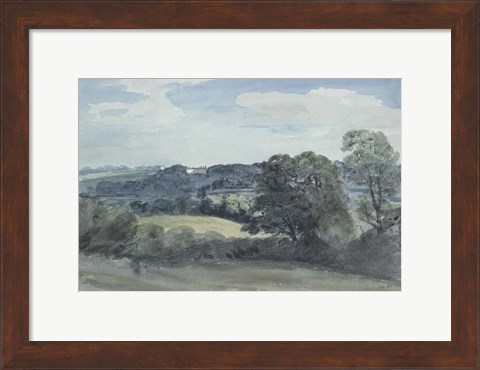 Framed Landscape with Buildings in the Distance Print