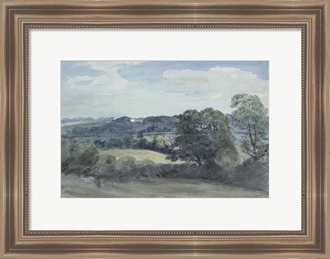 Framed Landscape with Buildings in the Distance Print
