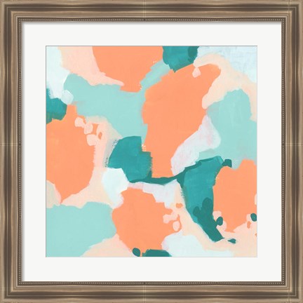 Framed Peach Fizz II Print