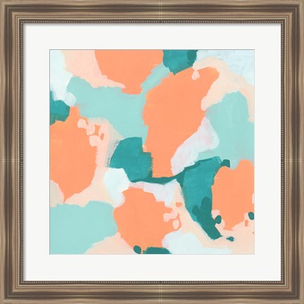 Framed Peach Fizz II Print