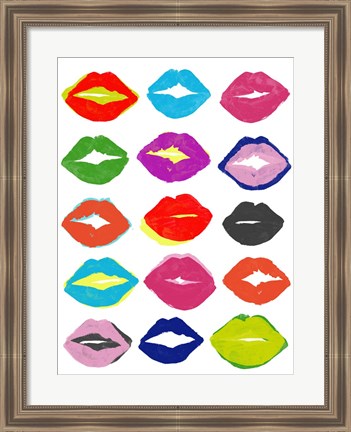 Framed Kiss Kiss I Print