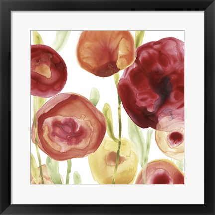 Framed Poppy Patch IV Print