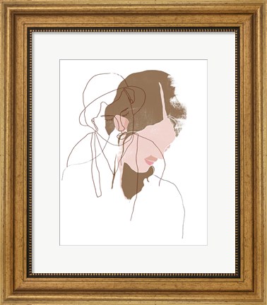 Framed Modern Contour Portrait I Print