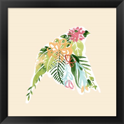 Framed Foliage &amp; Feathers IV Print