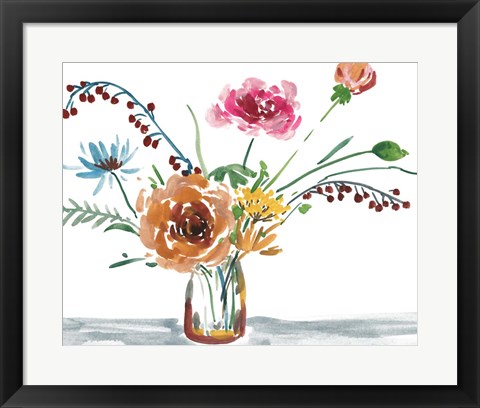 Framed Celebration Bouquet III Print