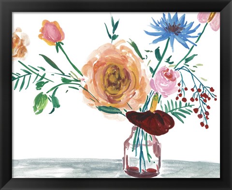 Framed Celebration Bouquet IV Print