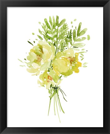 Framed Bouquet with Peony I Print