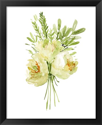 Framed Bouquet with Peony II Print