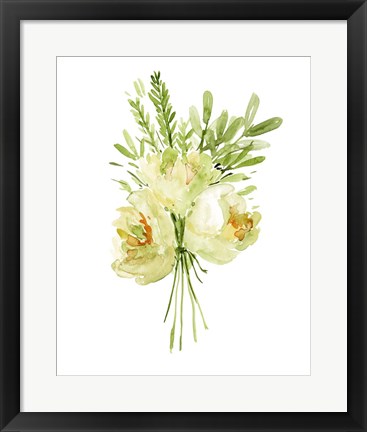 Framed Bouquet with Peony II Print