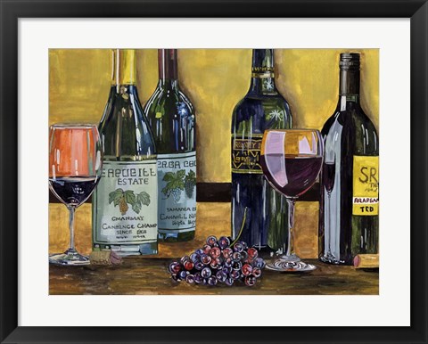 Framed Still Life with Wine I Print