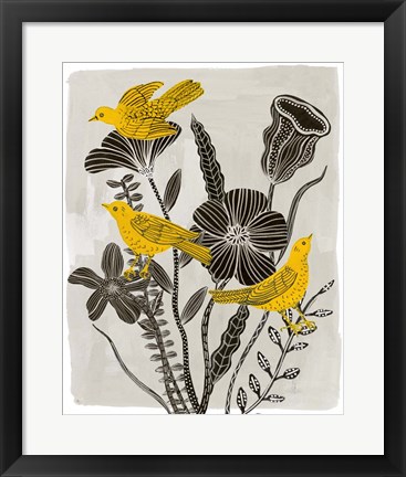 Framed Birds in My Garden I Print