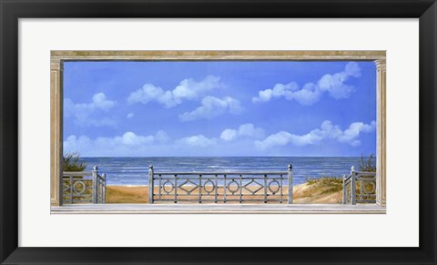 Framed Il Mare E La Balaustra Print