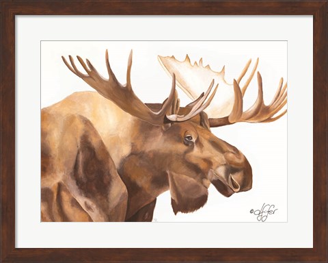 Framed Moose Be Single Print