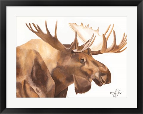 Framed Moose Be Single Print