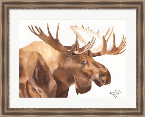 Framed Moose Be Single Print