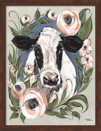 Framed Vintage Frame Cow Print