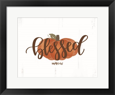 Framed Blessed Pumpkin Print