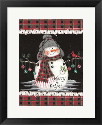 Framed Merry &amp; Bright Print