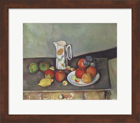 Framed Still Life with Milk Jug and Fruit Print