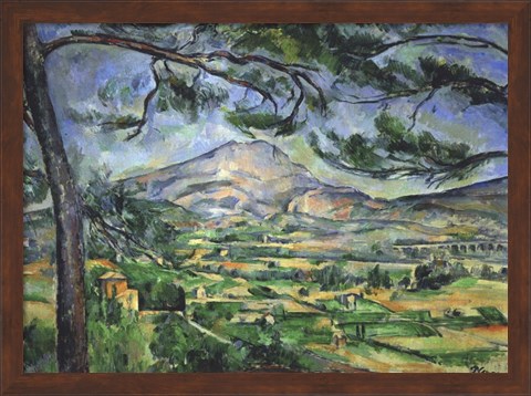 Framed Mont Sainte-Victoire with Large Pine Tree Print