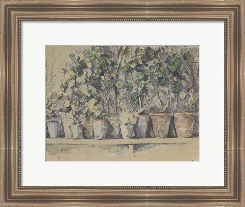 Framed Les Pots de Fleurs Print