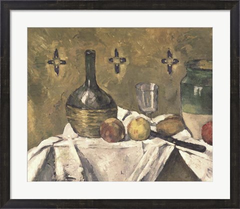 Framed Glass and Fruit Flask Print