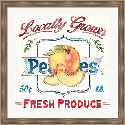 Framed Fruit Stand III Print