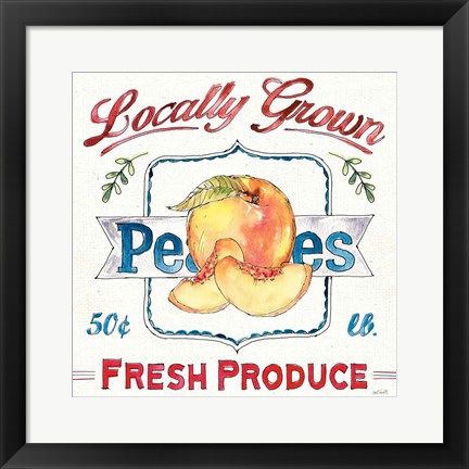 Framed Fruit Stand III Print