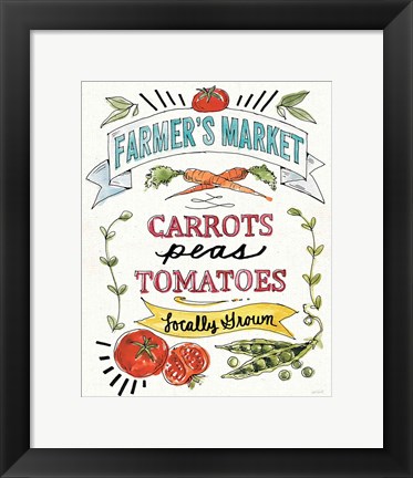 Framed Veggie Market VI Print