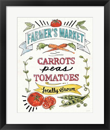 Framed Veggie Market VI Print