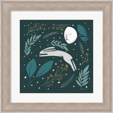 Framed Sweet Dreams Bunny VI Print