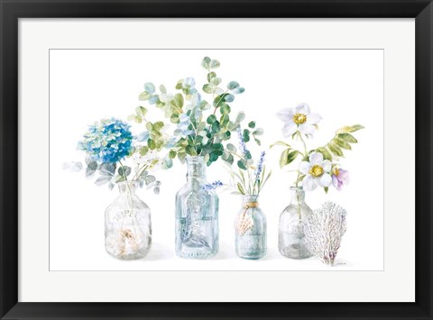 Framed Beach Flowers I Print