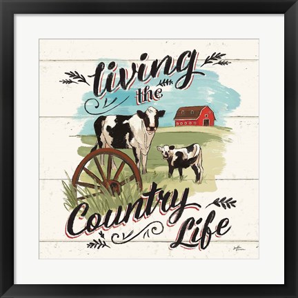 Framed Farm Life II Country Print