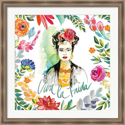 Framed Fridas Flower Fancy I Print