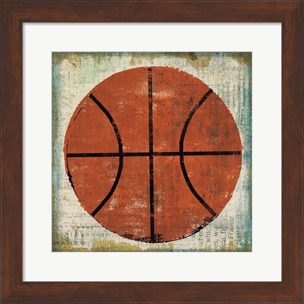 Framed Ball II on Ivory Print