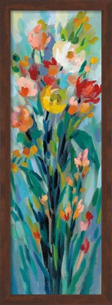 Framed Tall Bright Flowers I Print