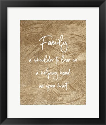 Framed Family A Shoulder to Lean On - Gold Print